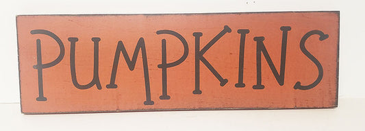 Pumpkins Wood Sign