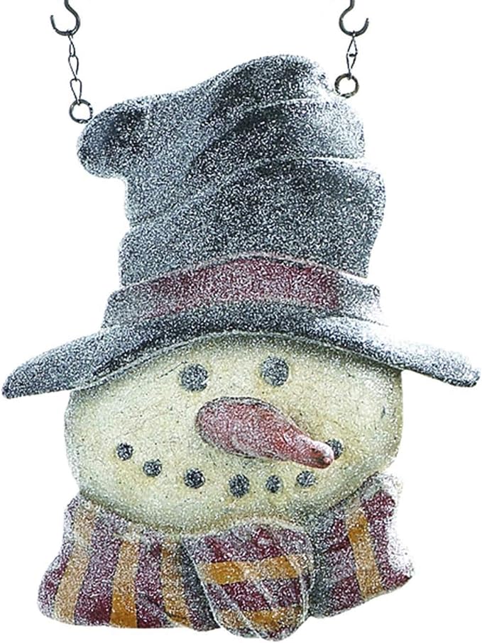 11 INCH RESIN GLITTER SNOWMAN IN TOP HAT ARROW REPLACEMENT
