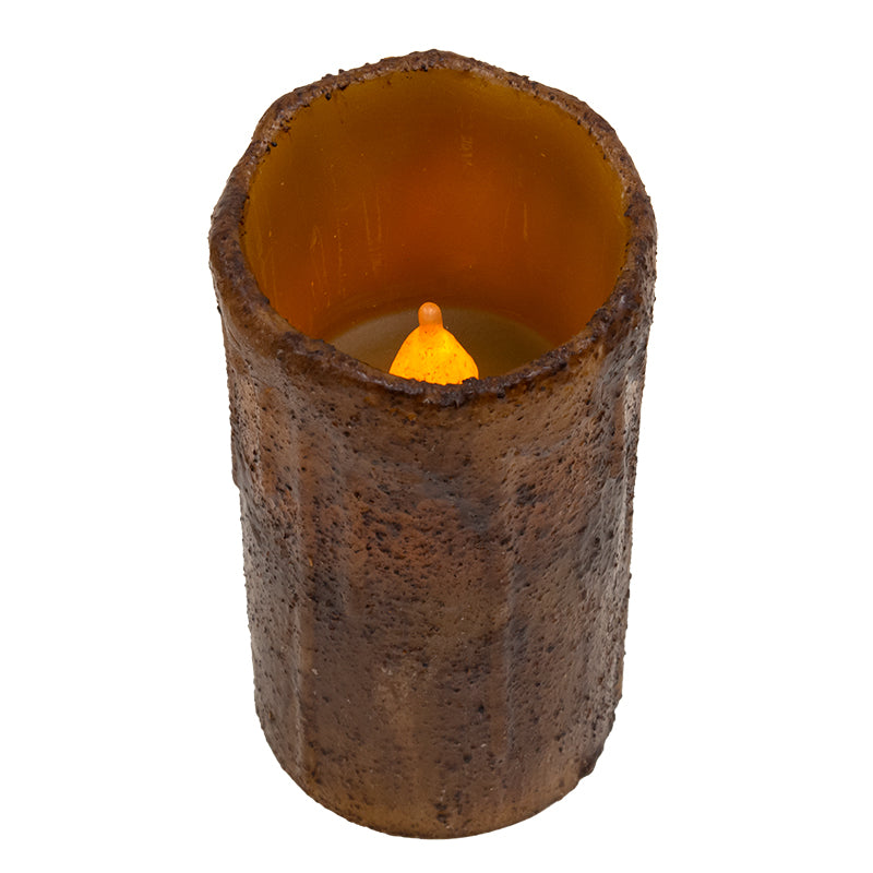 Burnt Mustard Timer Pillar - 3" X 6"