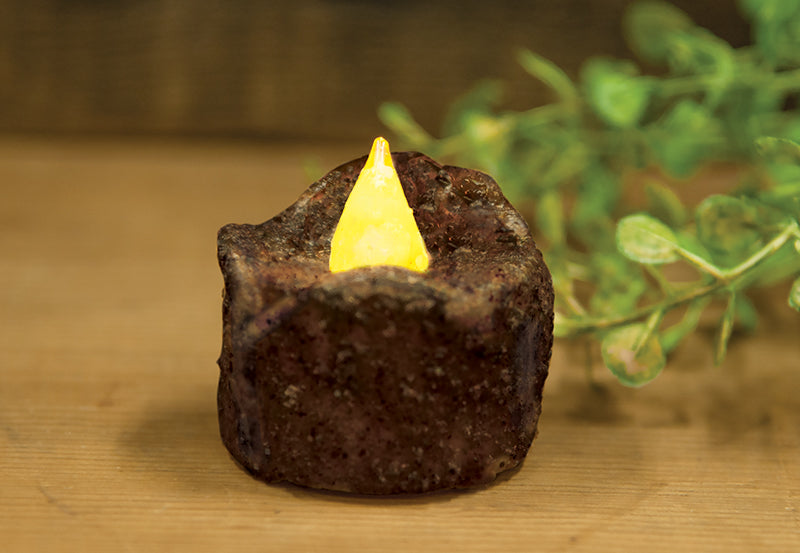 Flicker Burnt Mustard Timer Tealight