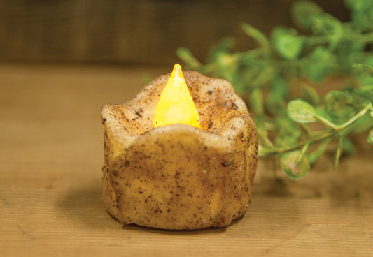 Flicker Burnt Ivory Timer Tealight