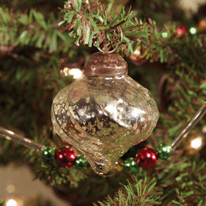 1" Silver Onion Mercury Ornament
