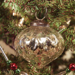 2" Silver Onion Mercury Ornament