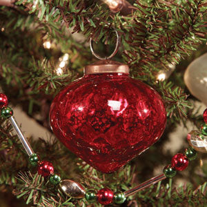 2" Red Onion Mercury Ornament