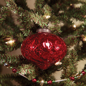 3" Red Onion Mercury Ornament