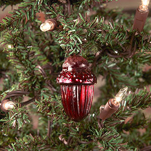 1" Red Acorn Mercury Ornament