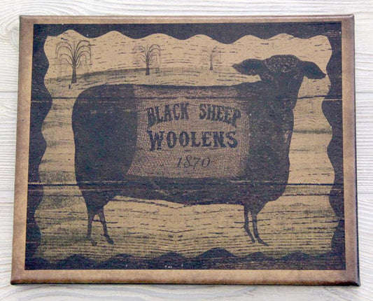8X10 Black Sheep Woolens