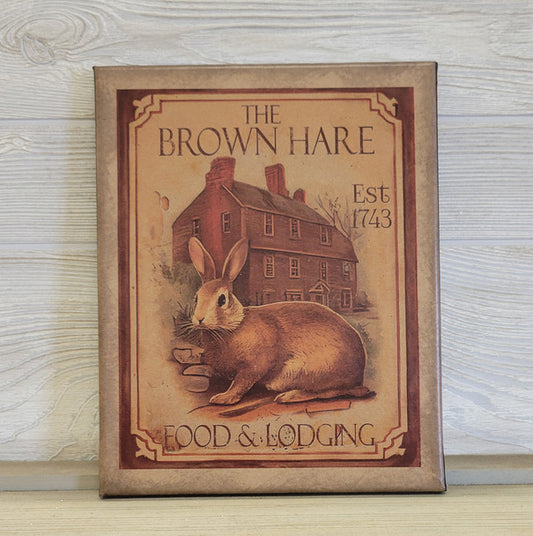 8 x 10 Brown Hare Lodge Canvas Print