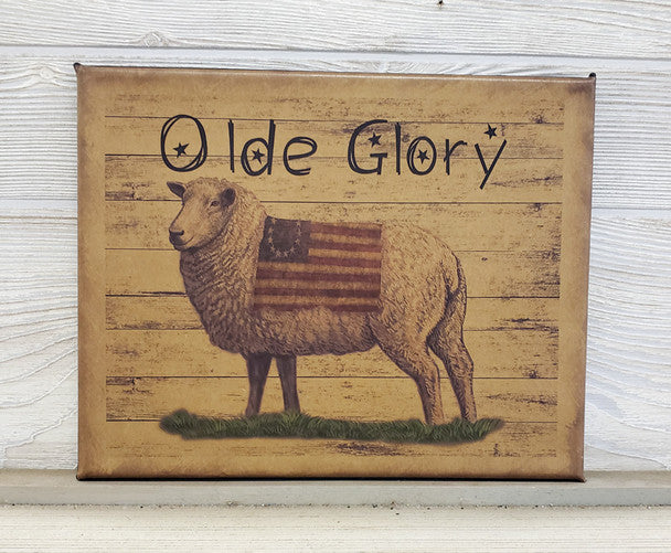 8X10 Old Glory Sheep