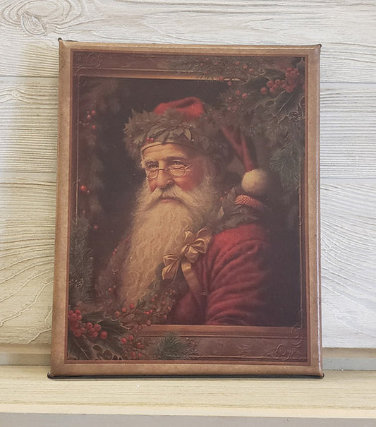 8X10 Portrait Santa Left Canvas Print