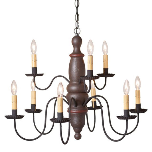 Fairfield Wood Chandelier in Americana Espresso