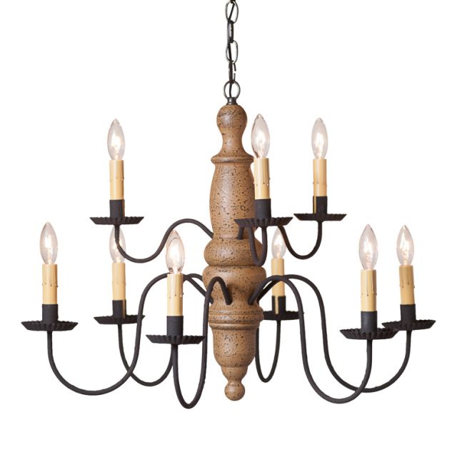 Fairfield Wood Chandelier in Americana Pearwood