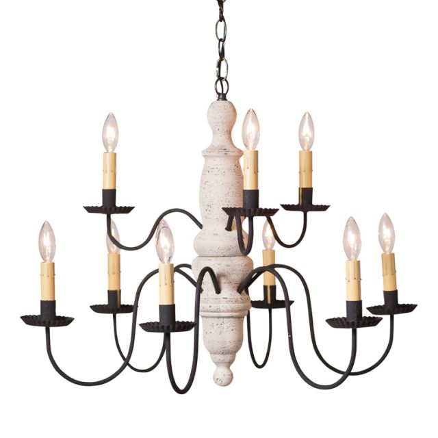 Fairfield Wood Chandelier in Americana White