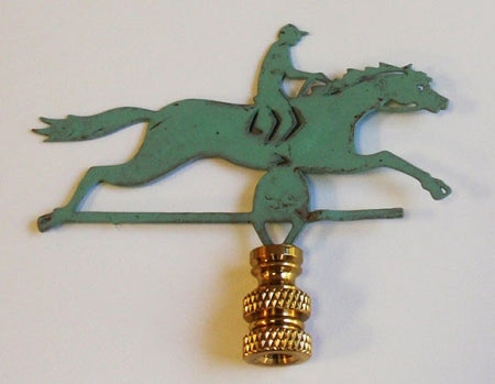 Horse With Rider Lamp Finial