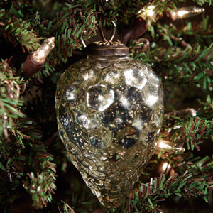 3" Silver Cone Mercury Ornament