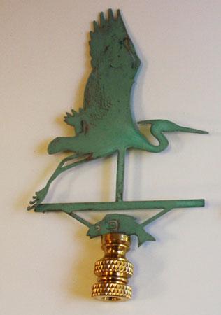 Heron Lamp Finial