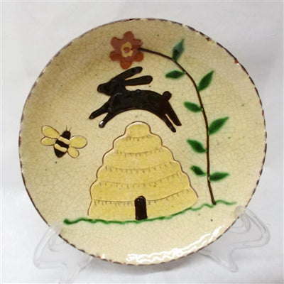 Rabbit and Bee Skep Plate