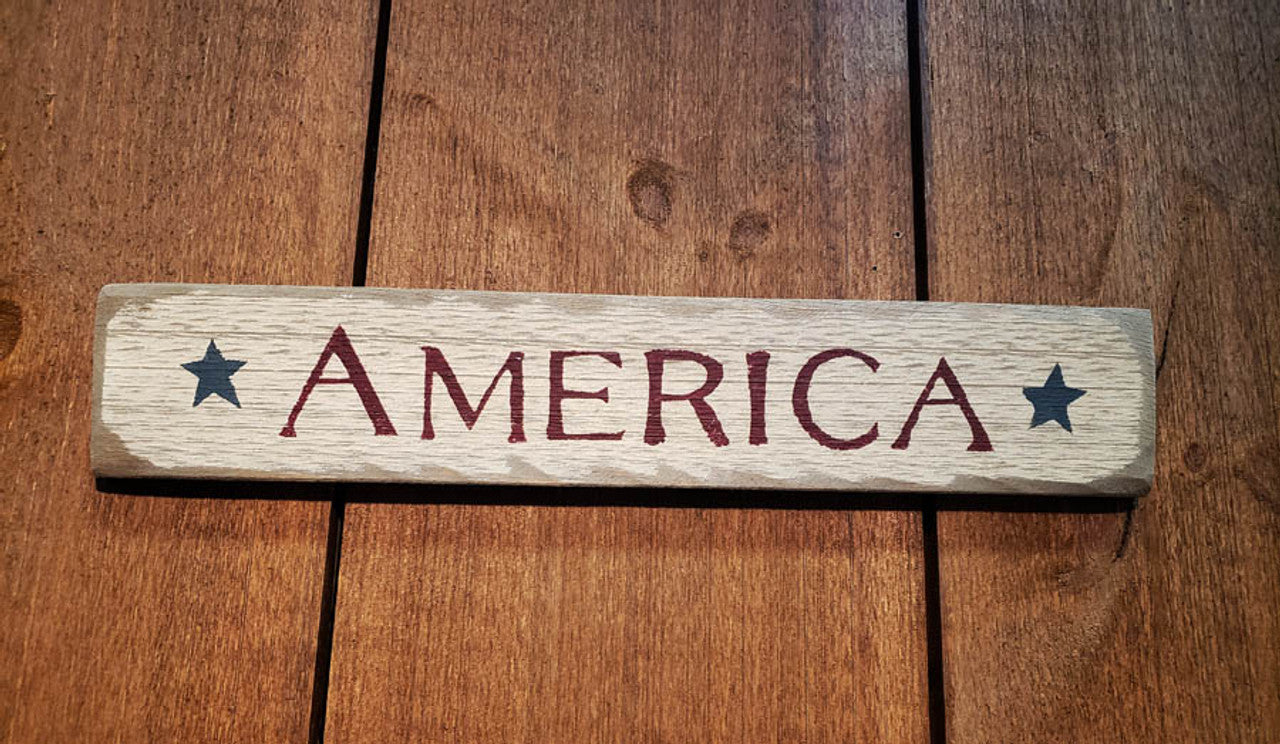 America Wood Sign