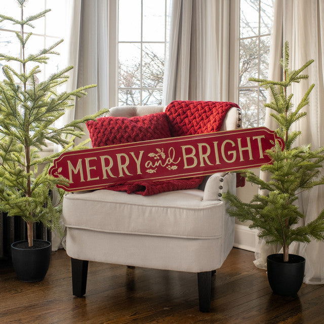 42.75" MERRY & BRIGHT PLAQUE