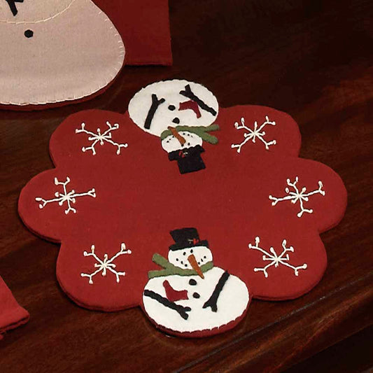 Snow Guy Candle Mat