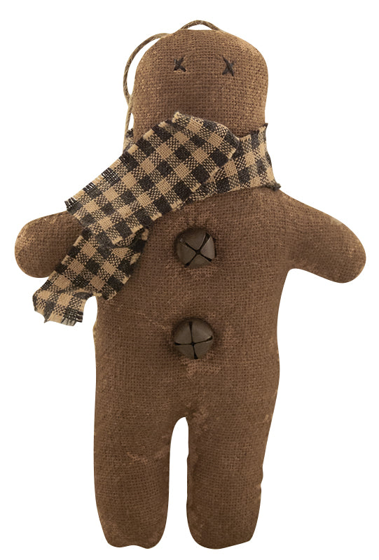 Primitive Gingerbread With Scarf Ornament