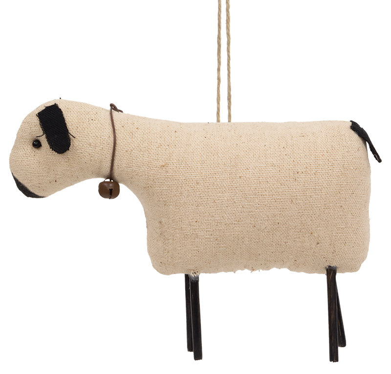 Stuffed Primitive Sheep Ornament