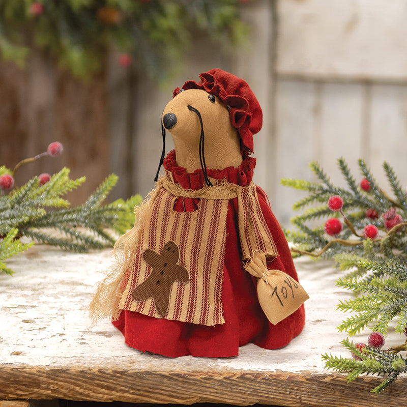 Mrs. Claus Mouse w/Gingerbread Apron