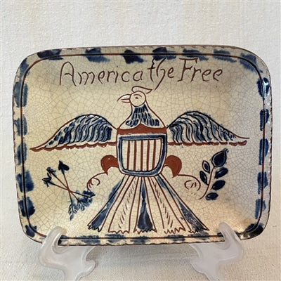 America the Free Plate with Eagle