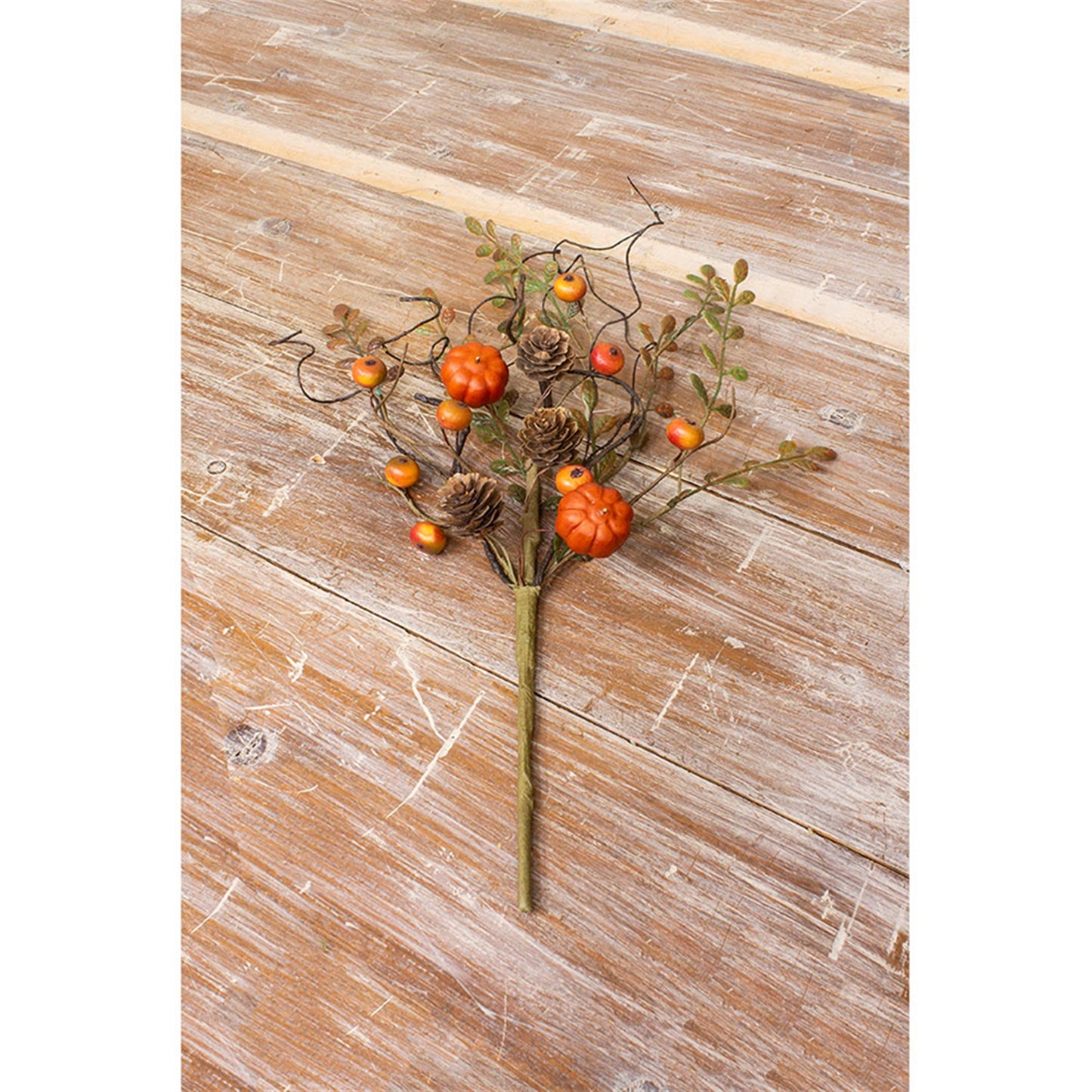 Pumpkin and Berry Floral Pick