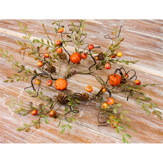 Pumpkin and Berry Candle Ring