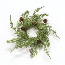 Western Cedar & Pinecone Candle Ring