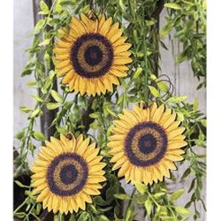 Wooden Sunflower Ornaments