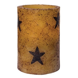 4" Burnt Ivory Star Timer Pillar