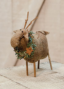 Primitive Reindeer Ornament