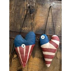 Americana Heart Ornaments
