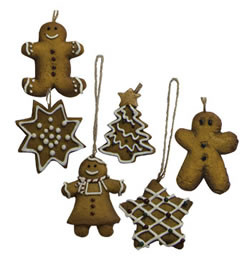 Mini Gingerbread Cookie Christmas Ornaments