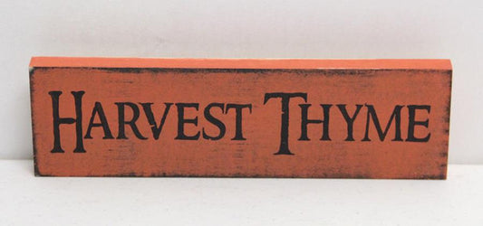 Harvest Thyme Wood Sign