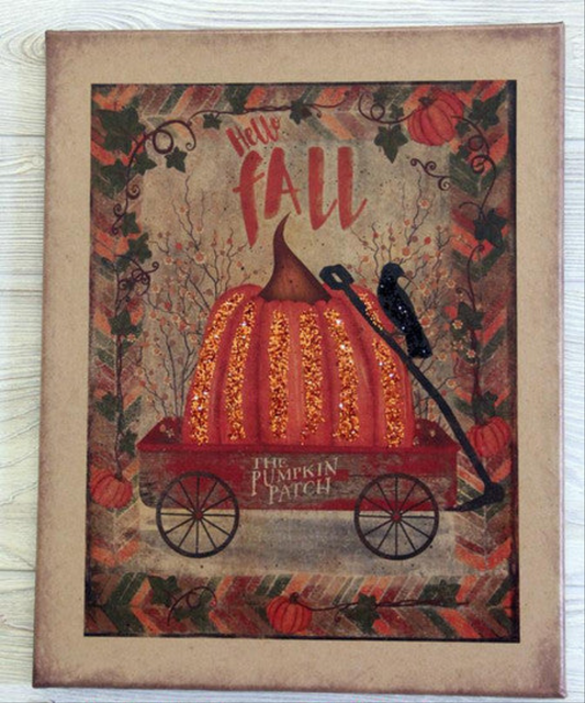 11X14 Hello Fall Canvas Print