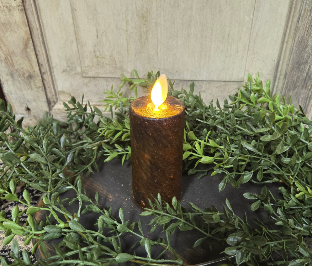 Primitive Moving Flame Timer Votive Dark Brown