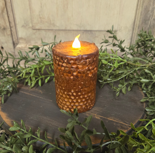 2" x 3" brown honeycomb timer pillar 