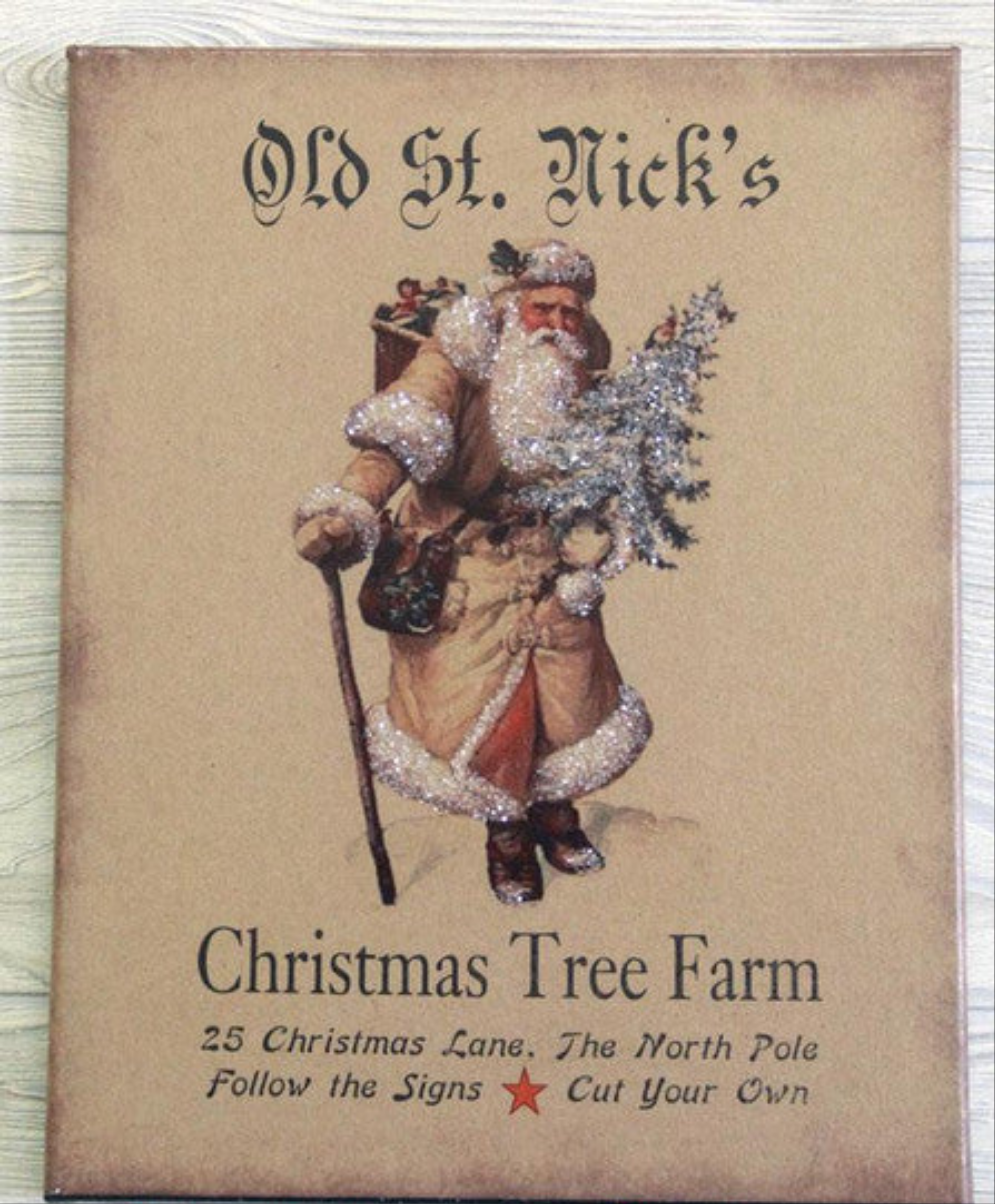 11X14 Saint Nicks Christmas Tree Farm Canvas Print