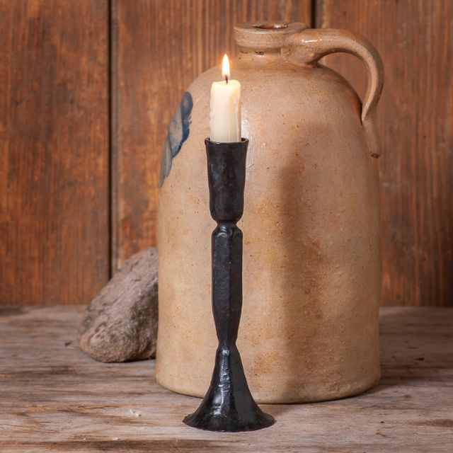 8.5-Inch Farmhouse Cast Iron Taper Candle Holders