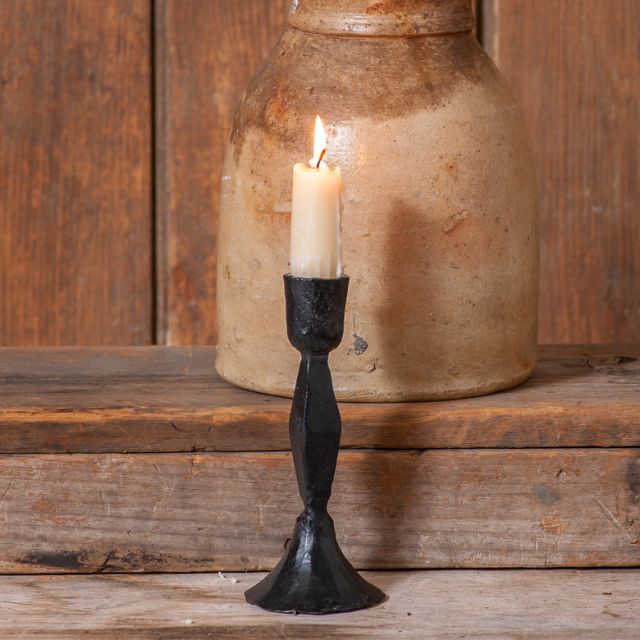 5.5-Inch Primitive Cast Iron Taper Candle Holders