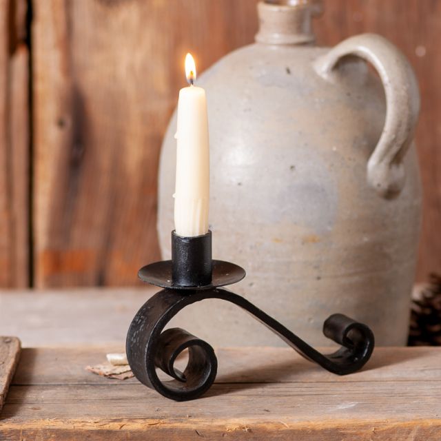 Wrought Iron Curled Candle Holder