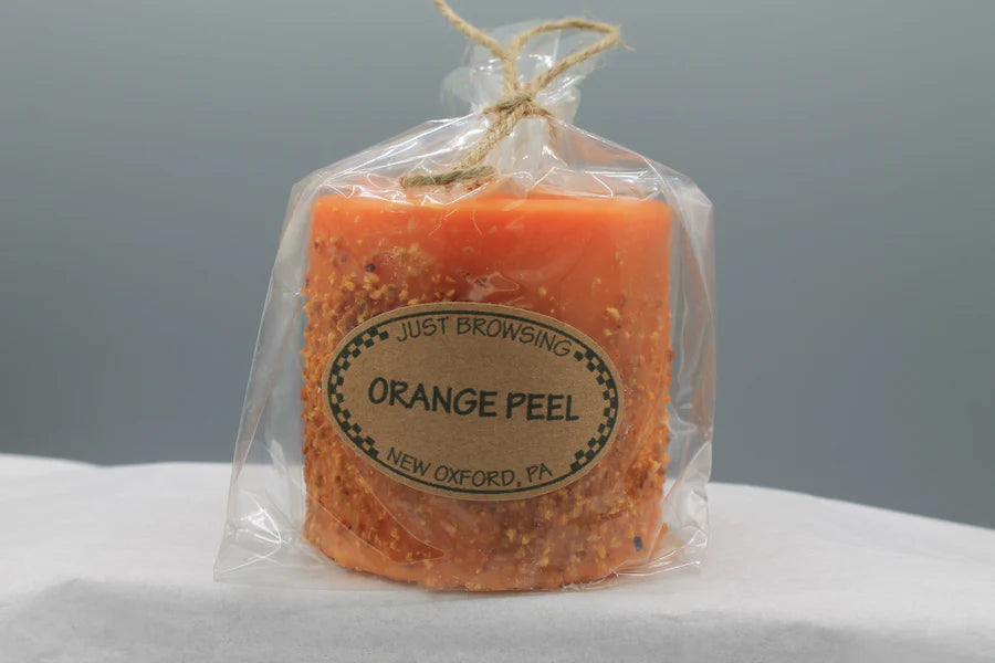 Orange Peel Pillar Candle 3 x 3