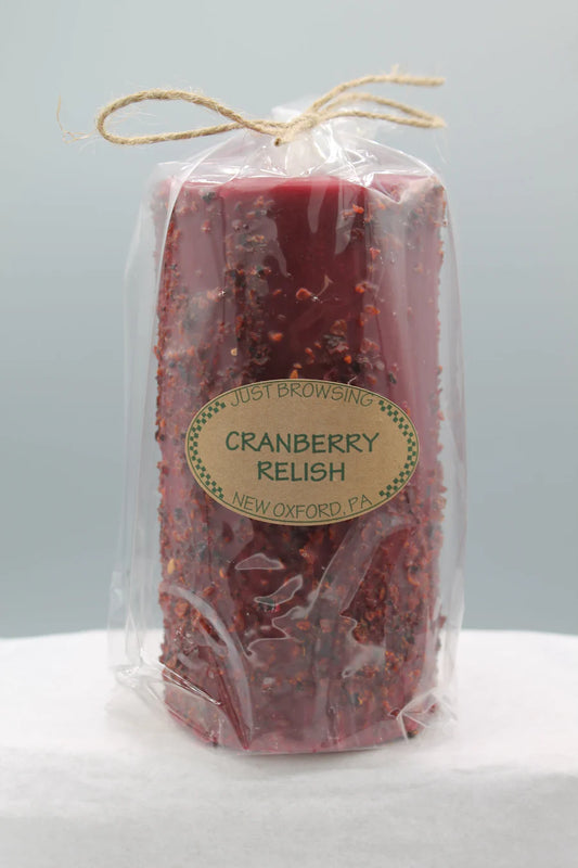 Cranberry Relish Pillar Candle 3 x 6