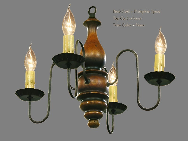 Abigail Wooden Chandelier in Pumpkin Spice