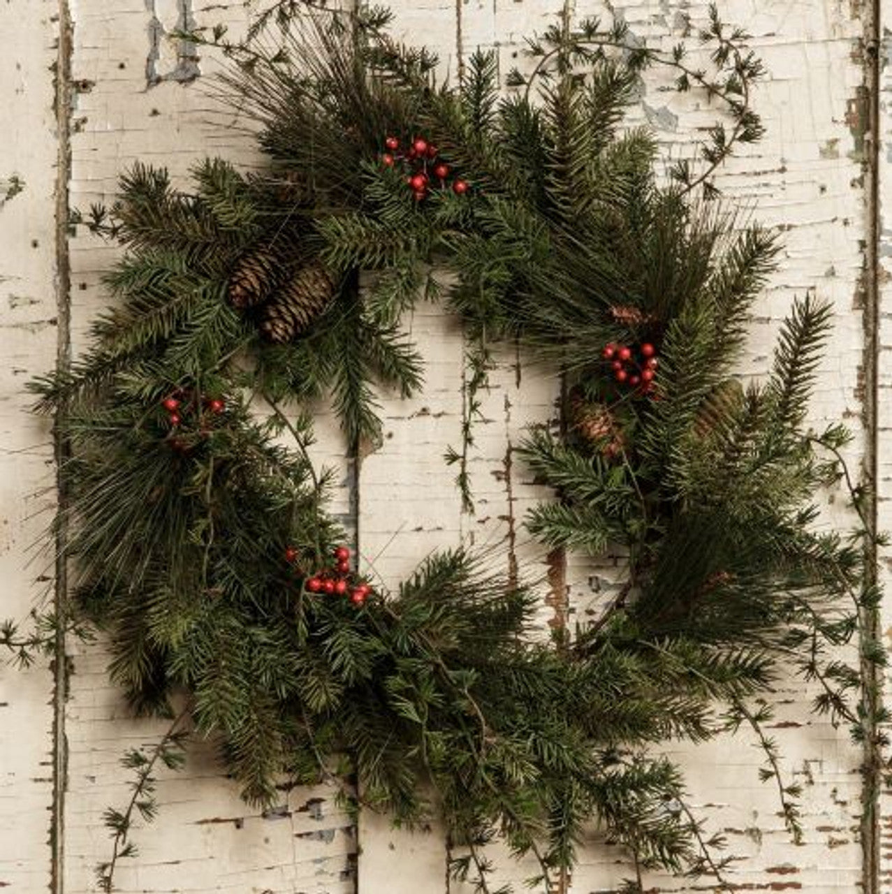 20" MIXED PINE WREATH