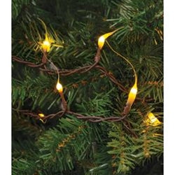 Warm Silicone Teeny Lights Brown Cord 20ct