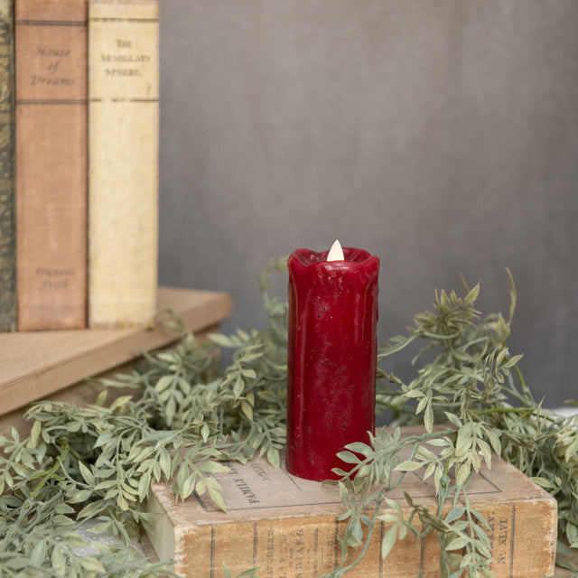 2X5" MOVING FLAME RED PILLAR CANDLE